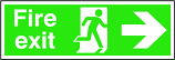 Fire Exit - Right Sign