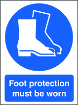 Foot Protection Must Be Worn Sign