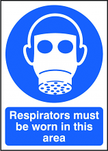 Respirators Must Be Worn in this Area Sign