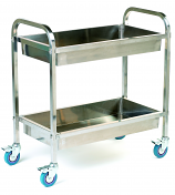 Deep Shelved Stainless Steel Trolley 