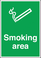 Smoking Area Sign 
