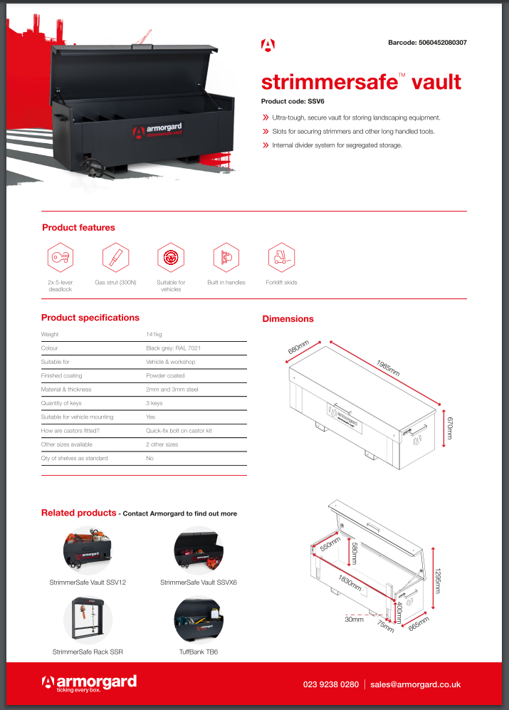 armorgard strimmersafe vault (pssv6) armorgard strimmersafe vault (pssv6)