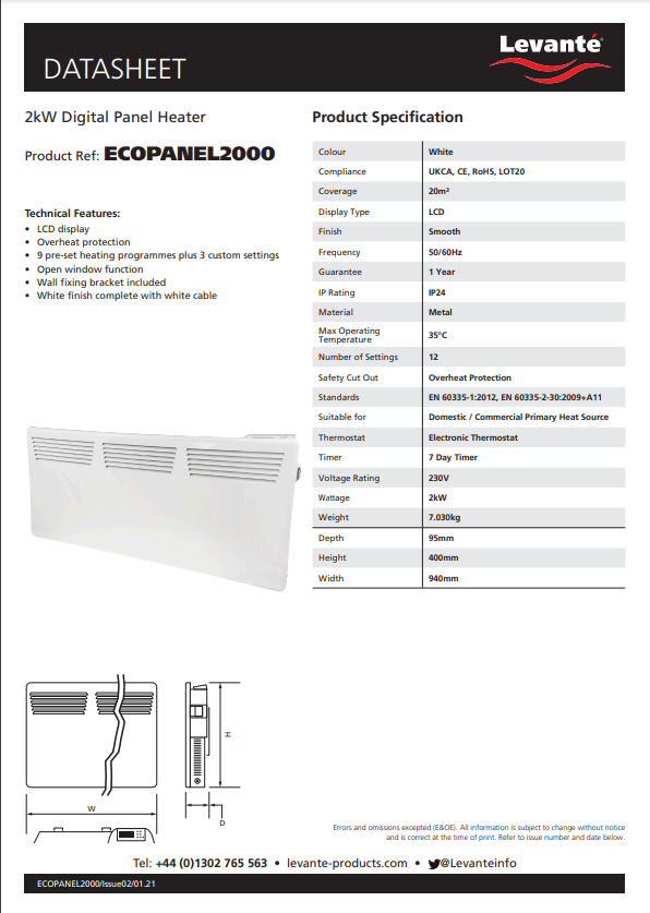 ecopanel2000 datasheet