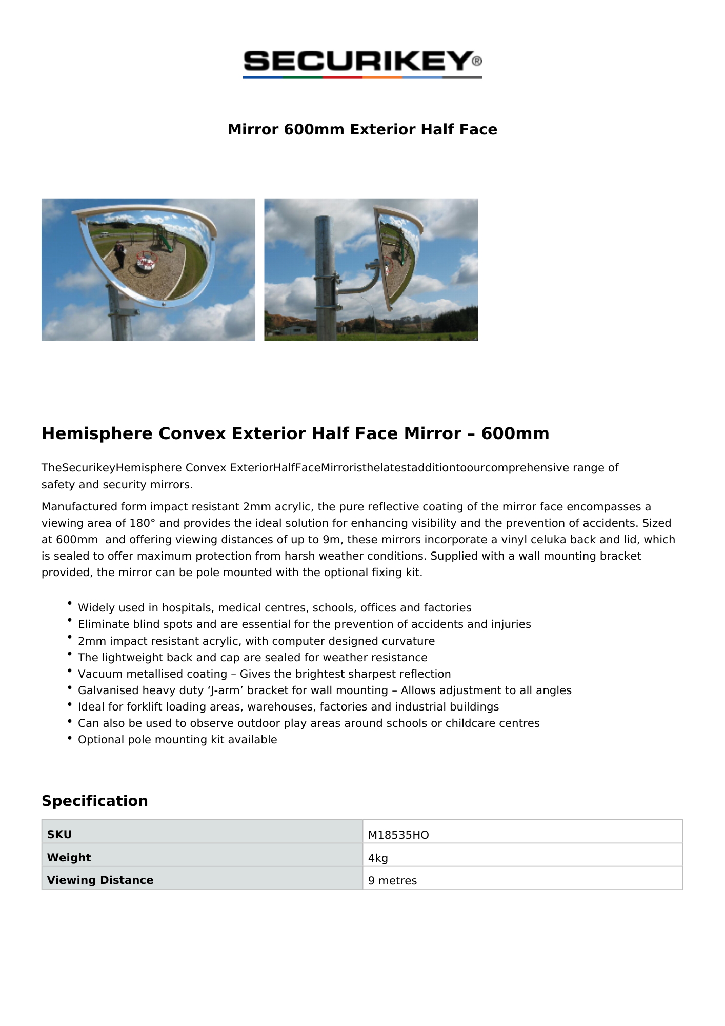 specification sheet specification sheet