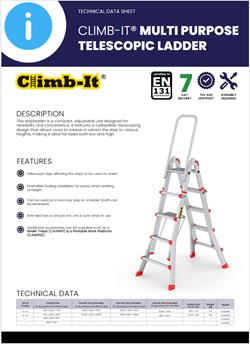 CLIMB-IT® Multi-Purpose Telescopic Ladder CLIMB-IT® Multi-Purpose Telescopic Ladder