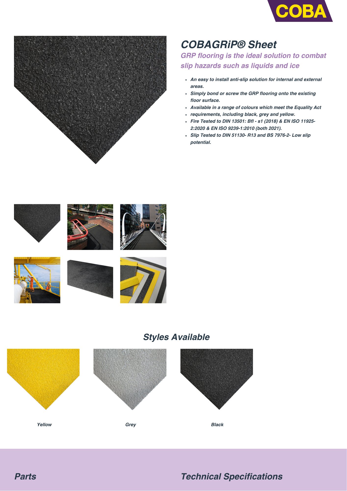 specification sheet specification sheet