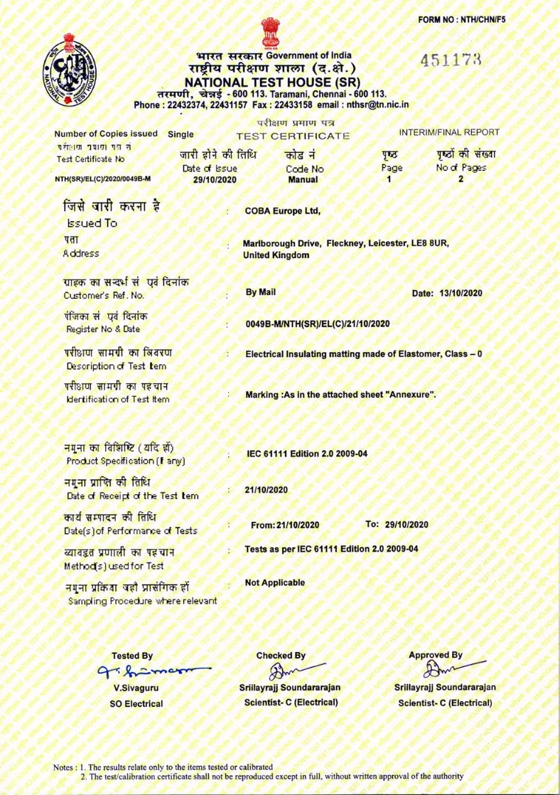 Test Certificate Class 0