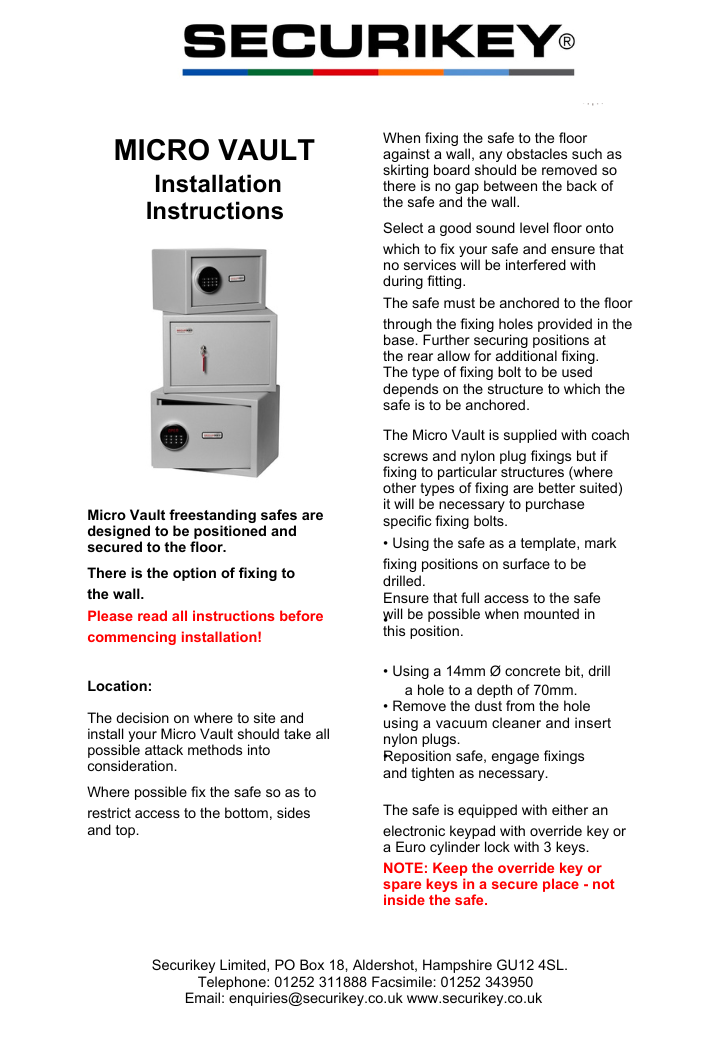 Installation Instructions Installation Instructions