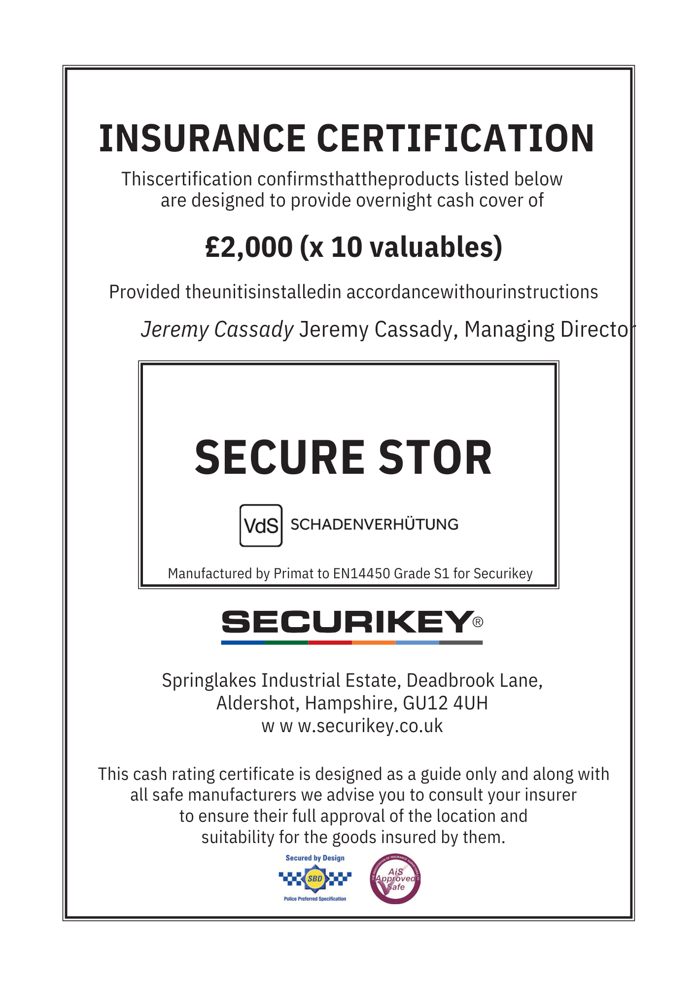 Insurance Certificate Insurance Certificate