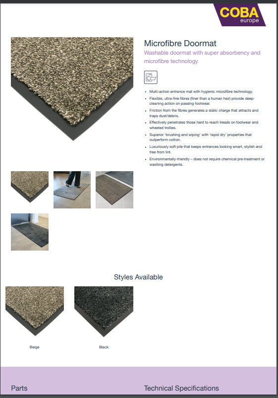 microfibre super absorbent doormat