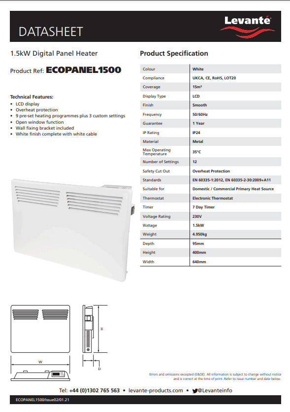 ecopanel1500 datasheet ecopanel1500 datasheet