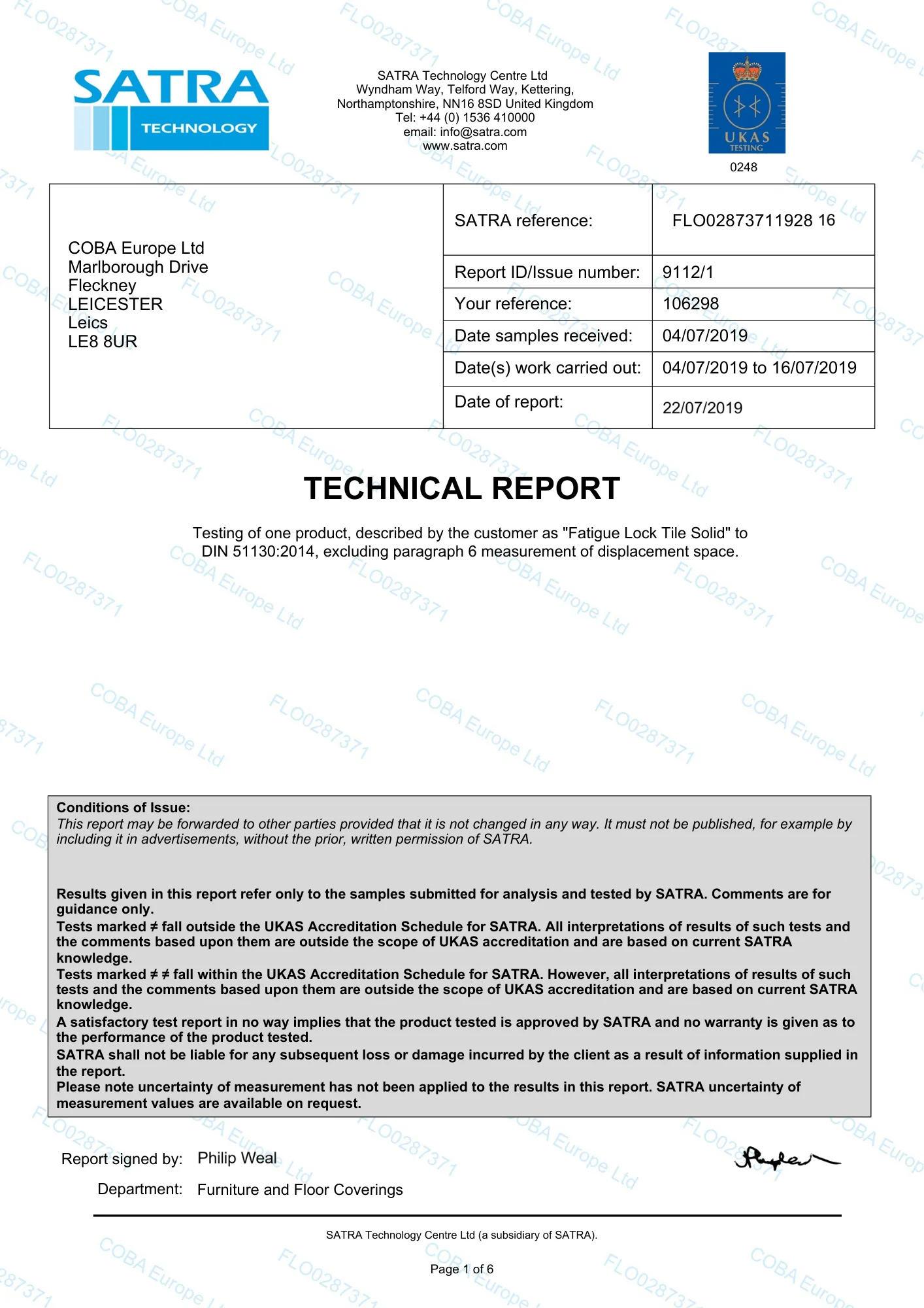 DIN 51130 Ramp Slip Test