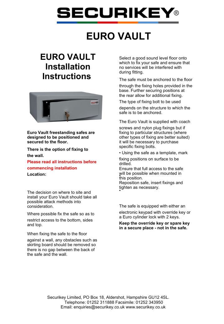 Installation Instructions