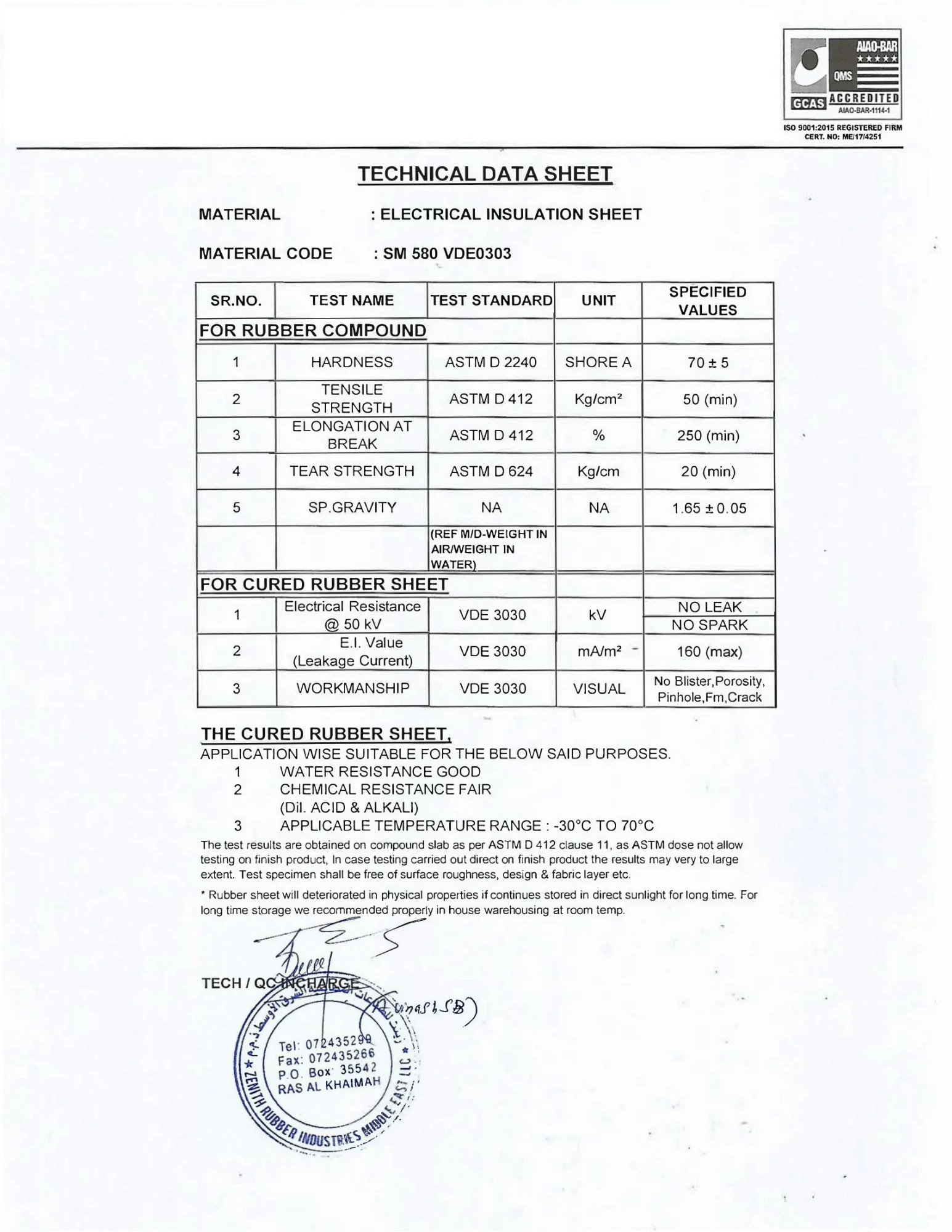 Technical Data Sheet