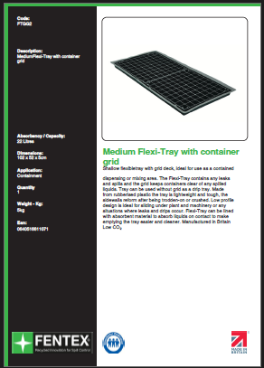 medium flexi drip tray with grid