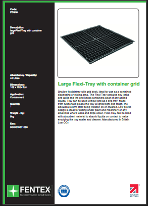 large flexi drip tray with grid