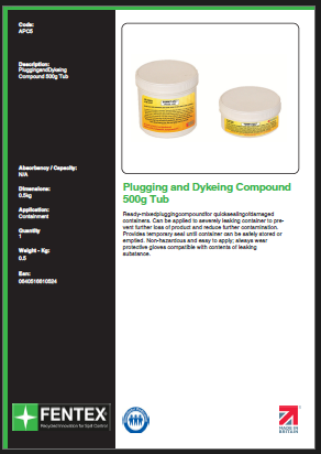 plug and dike pre-mixed plug and dike pre-mixed
