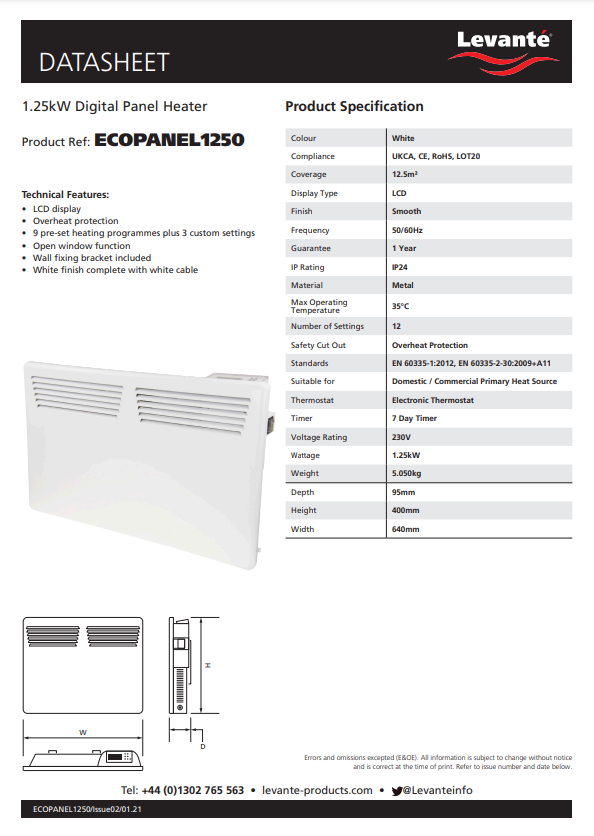 ecopanel1250 datasheet ecopanel1250 datasheet