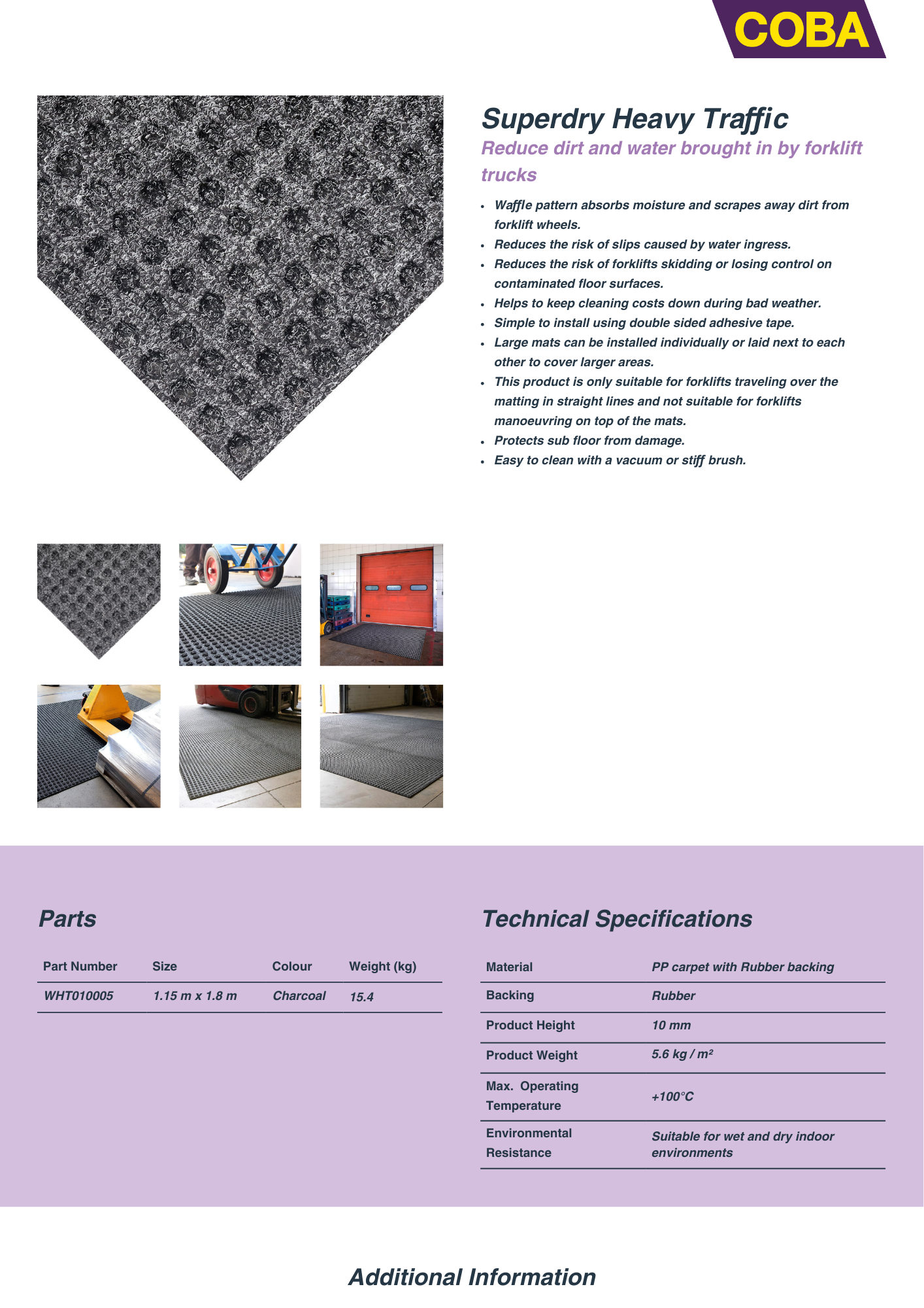 specification sheet specification sheet