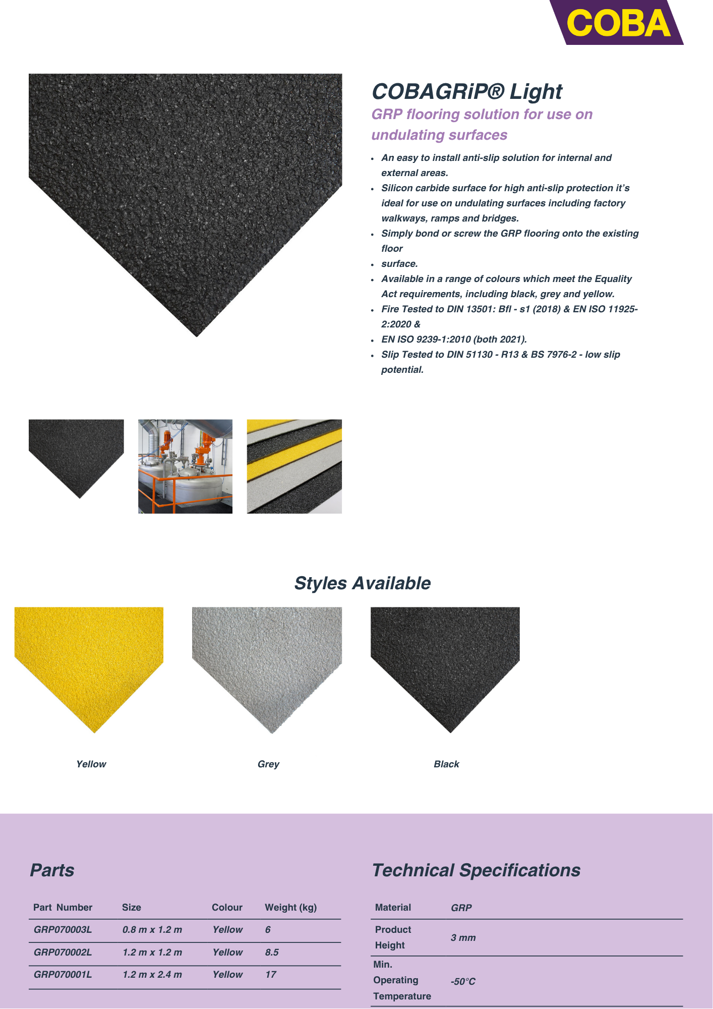 specification sheet specification sheet