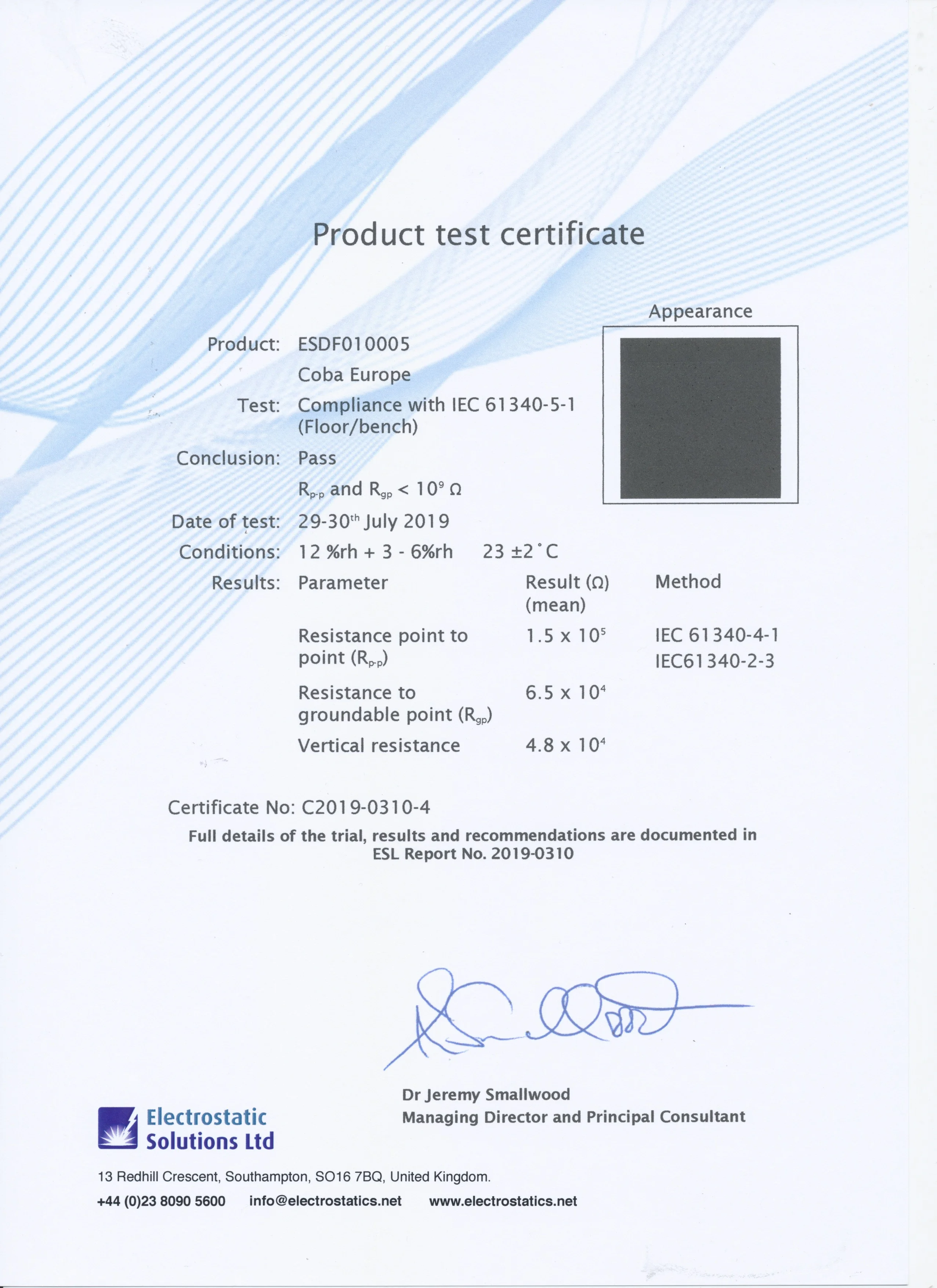 Test Certificate