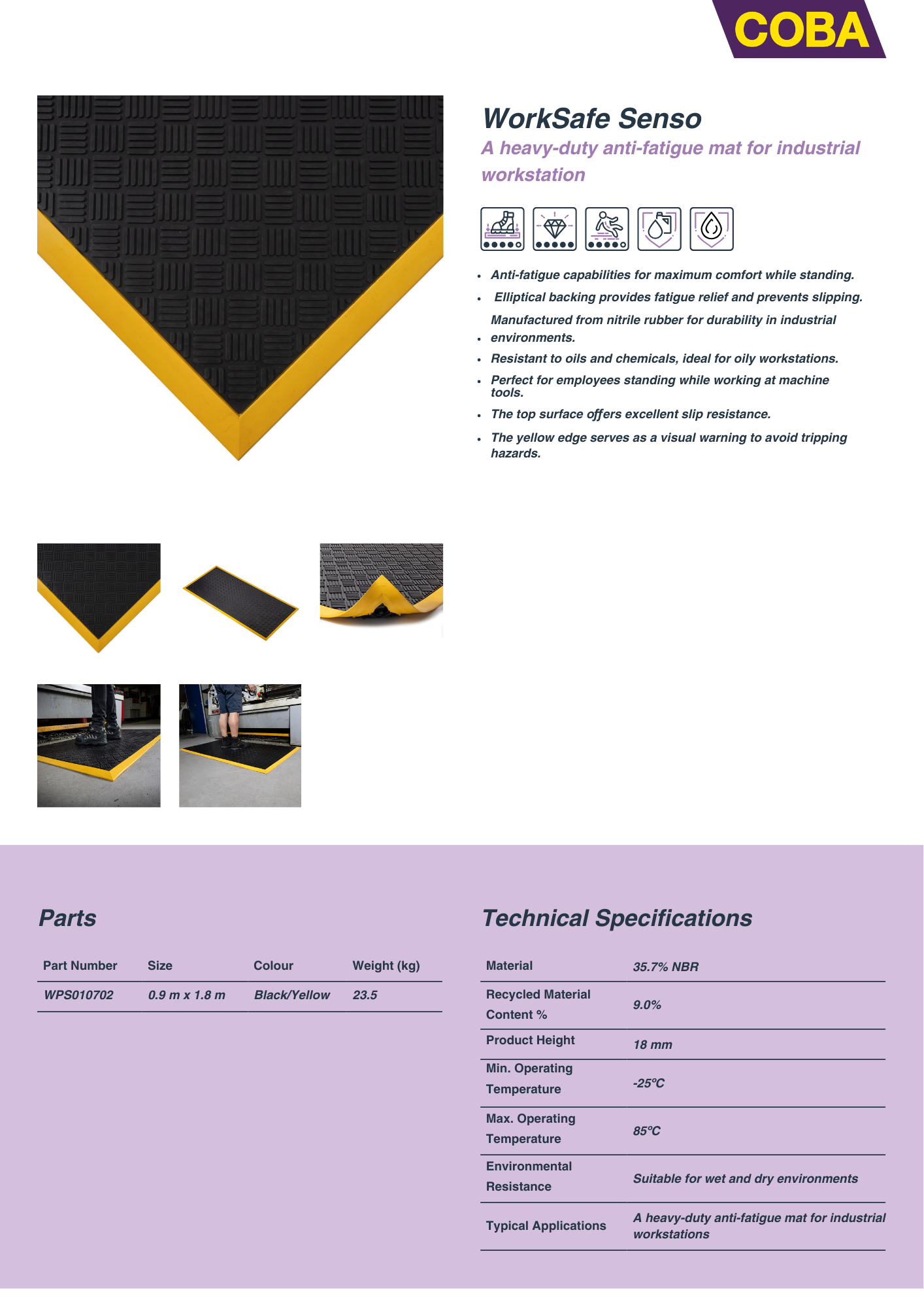 specification sheet specification sheet
