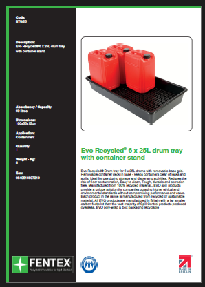 6 x 25 litre drum tray 6 x 25 litre drum tray