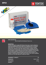 Body Fluid Spill Kit with Disinfectant Powder in box (BFK3)