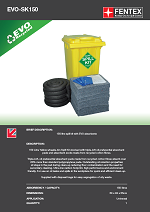 150 Litre Universal Spill Kit in Yellow Wheelie Bin