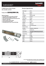 Levante 2.2kW Quartz Heater with Remote Silver